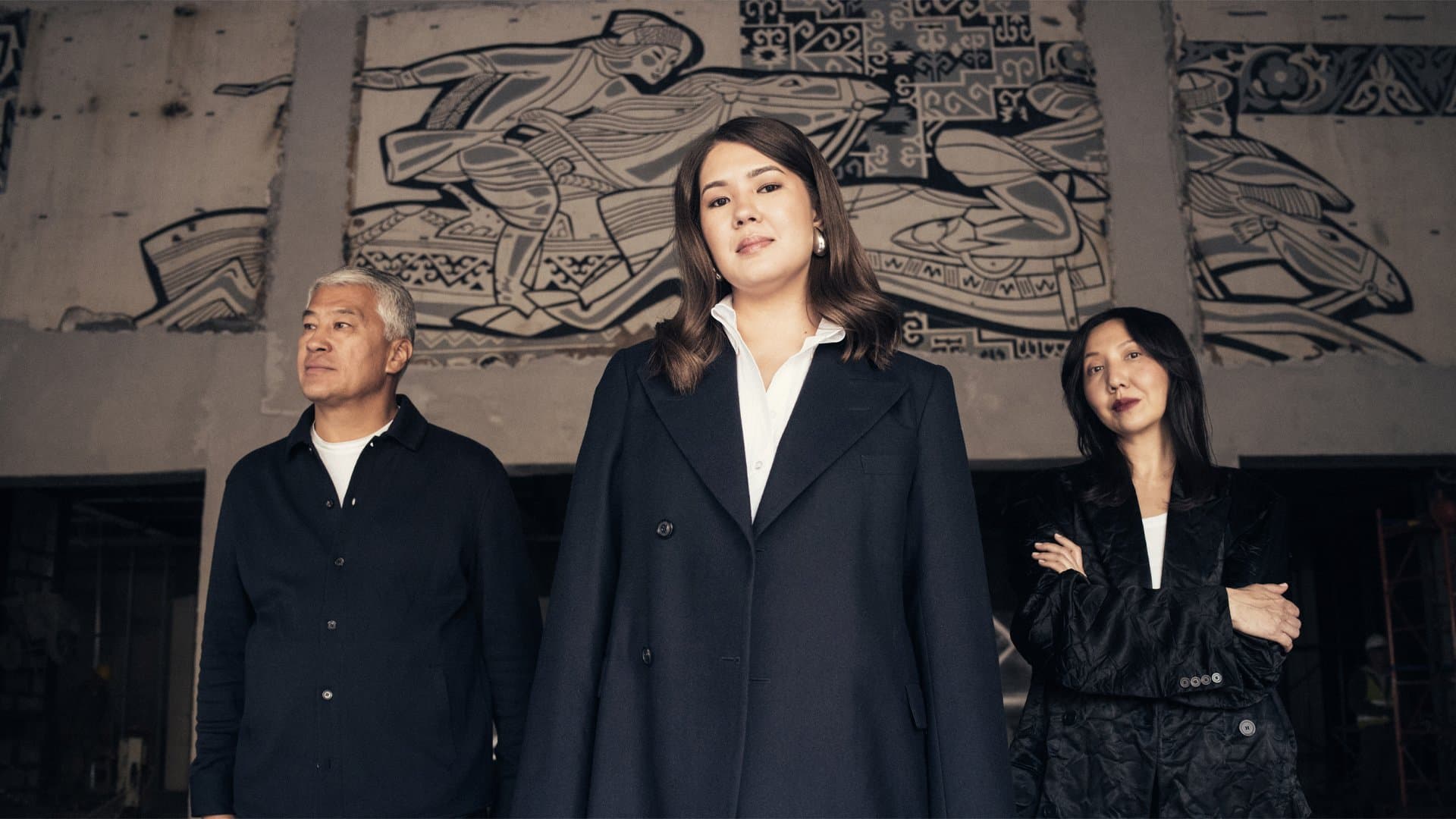 Кайрат Боранбаев, Алима Кайрат и Джама Нуркалиева в «Целинном» | Фотограф: Георгий Кардава