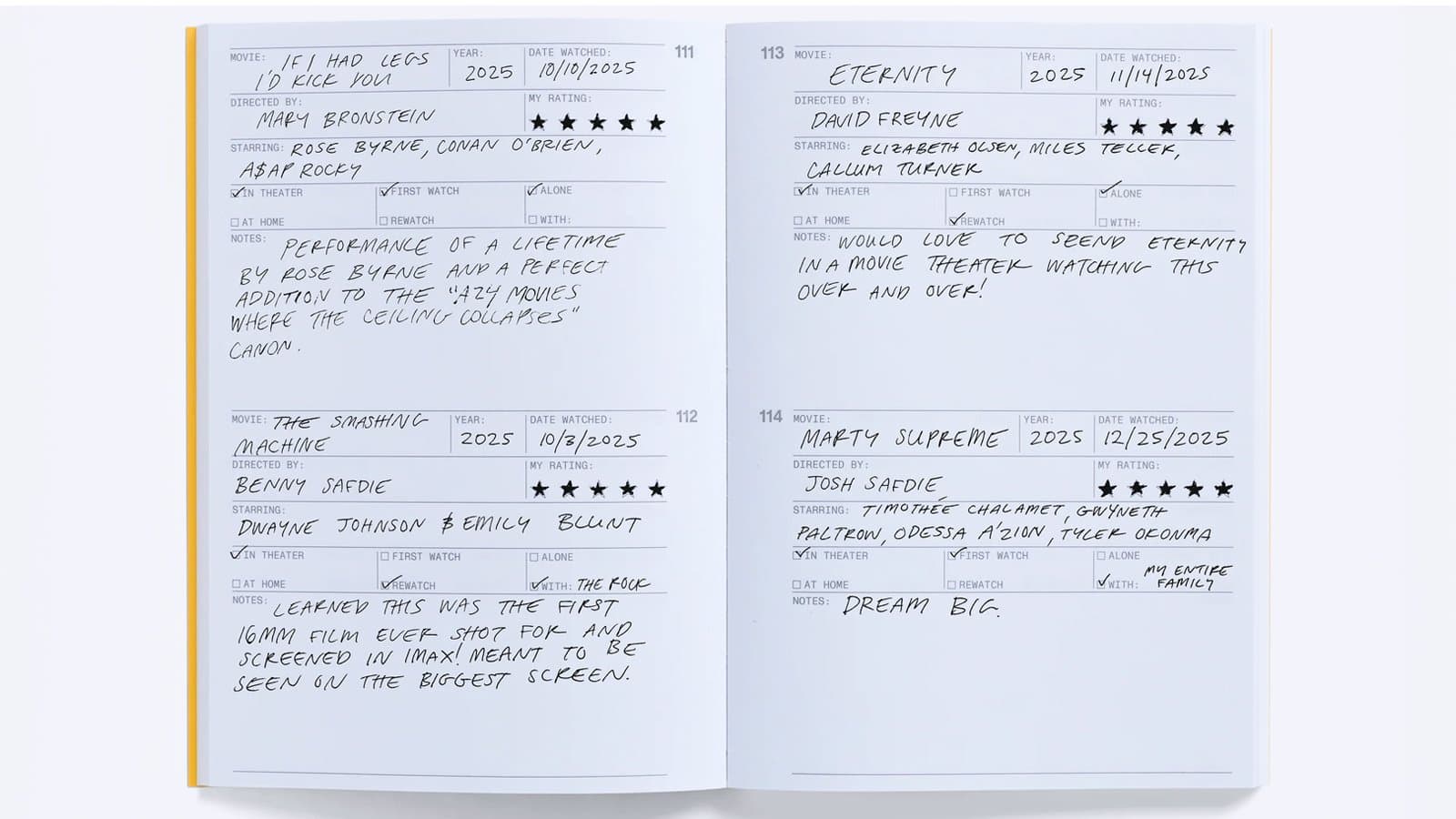 Movie Log | shop.a24films.com