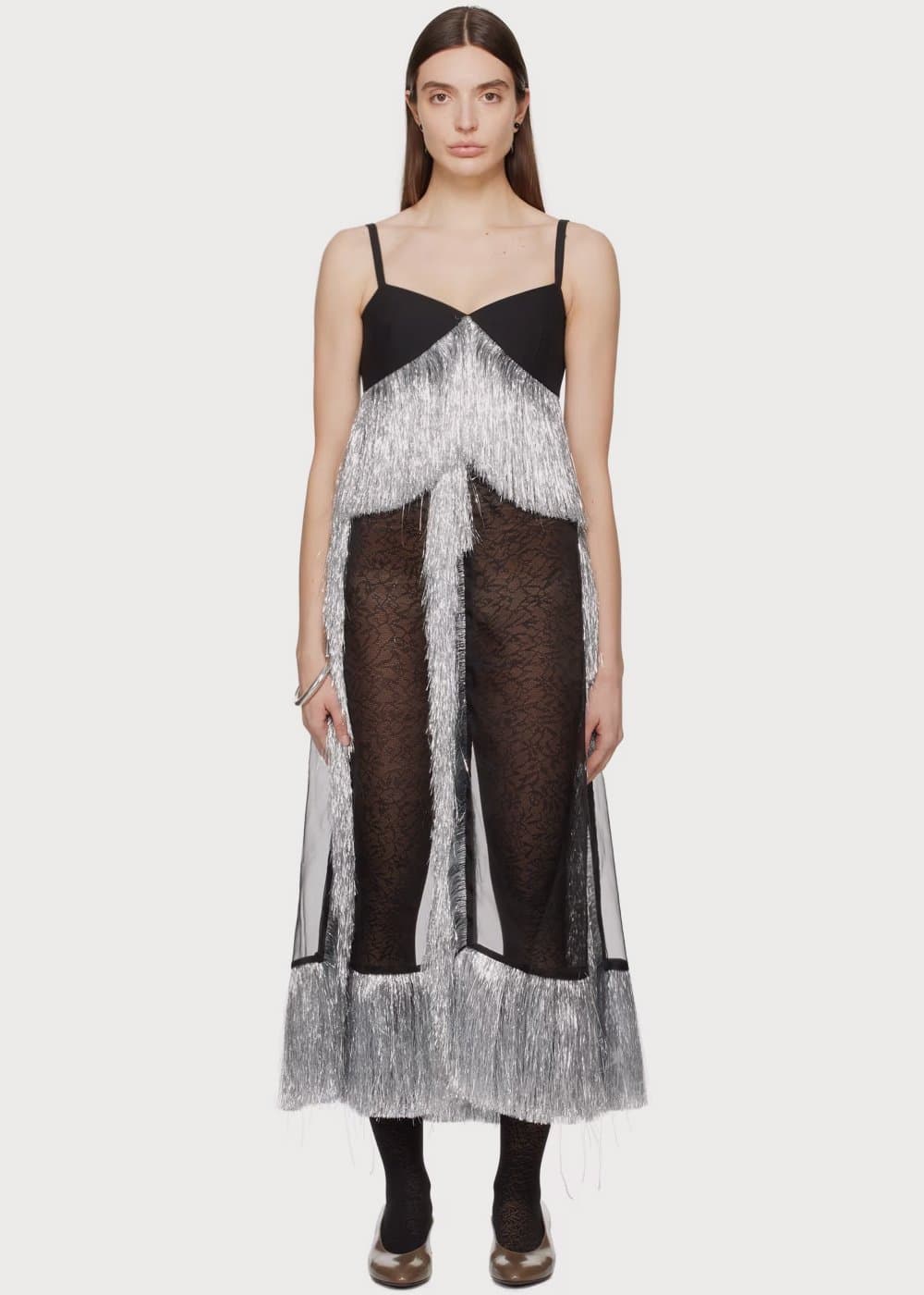 Nicklas Skovgaard, Adyson қара күміс түсті макси-көйлек | Фото: ssense.com