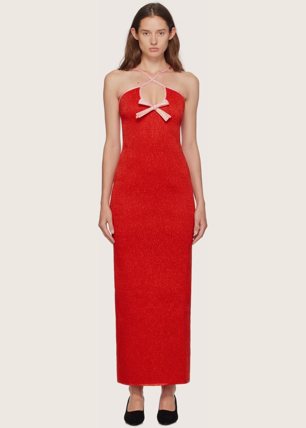 SUPER YAYA, Alexa Maxi эксклюзивті қызыл көйлегі | Фото: ssense.com