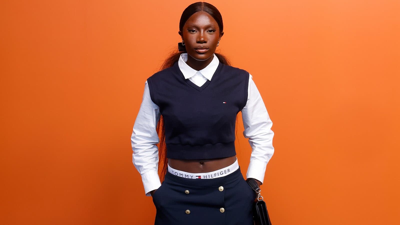 Doechii на показе модной коллекции S/S 2025 Tommy Hilfiger в рамках Недели моды в Нью-Йорке | Getty Images