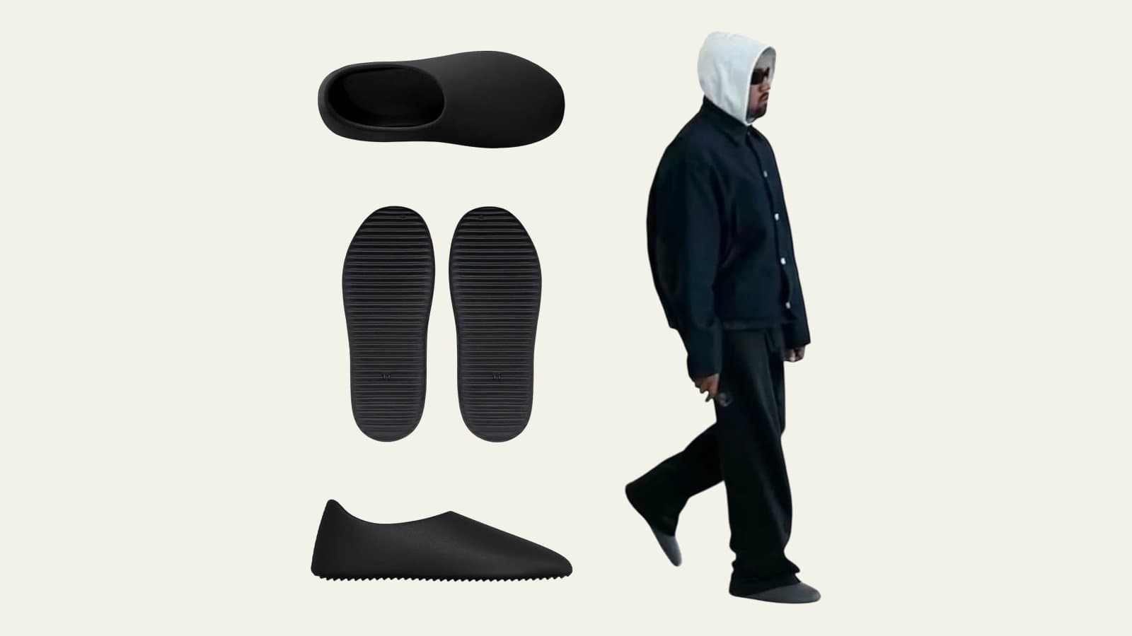 Как Канье Уэст рекламирует новые тапочки YZY SL-01