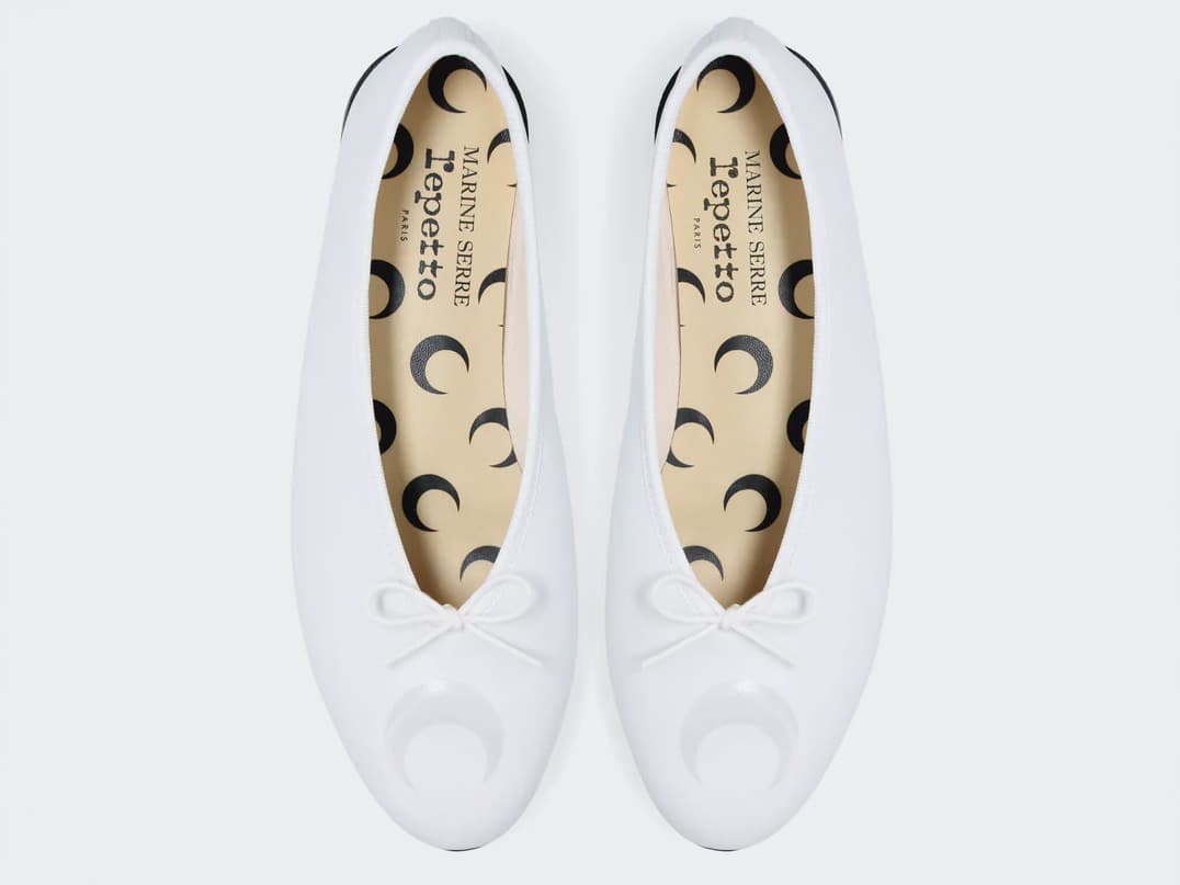 Капсульная коллекция балеток Marine Serre x Repetto