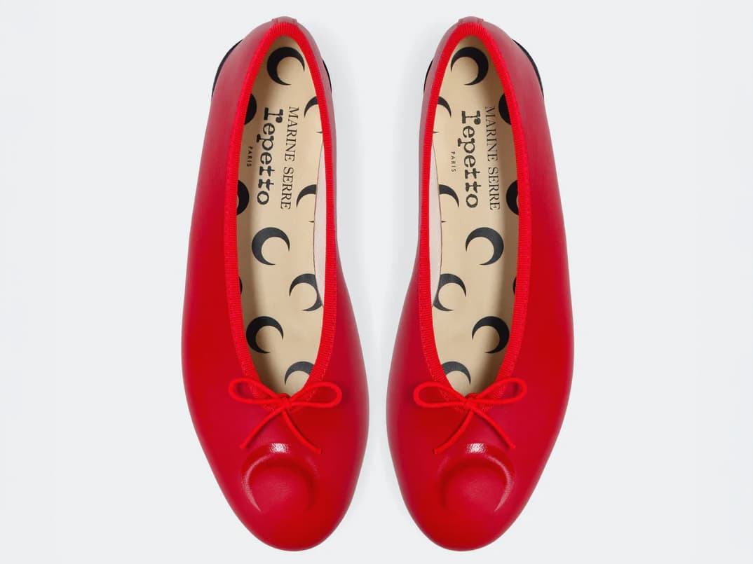 Капсульная коллекция балеток Marine Serre x Repetto