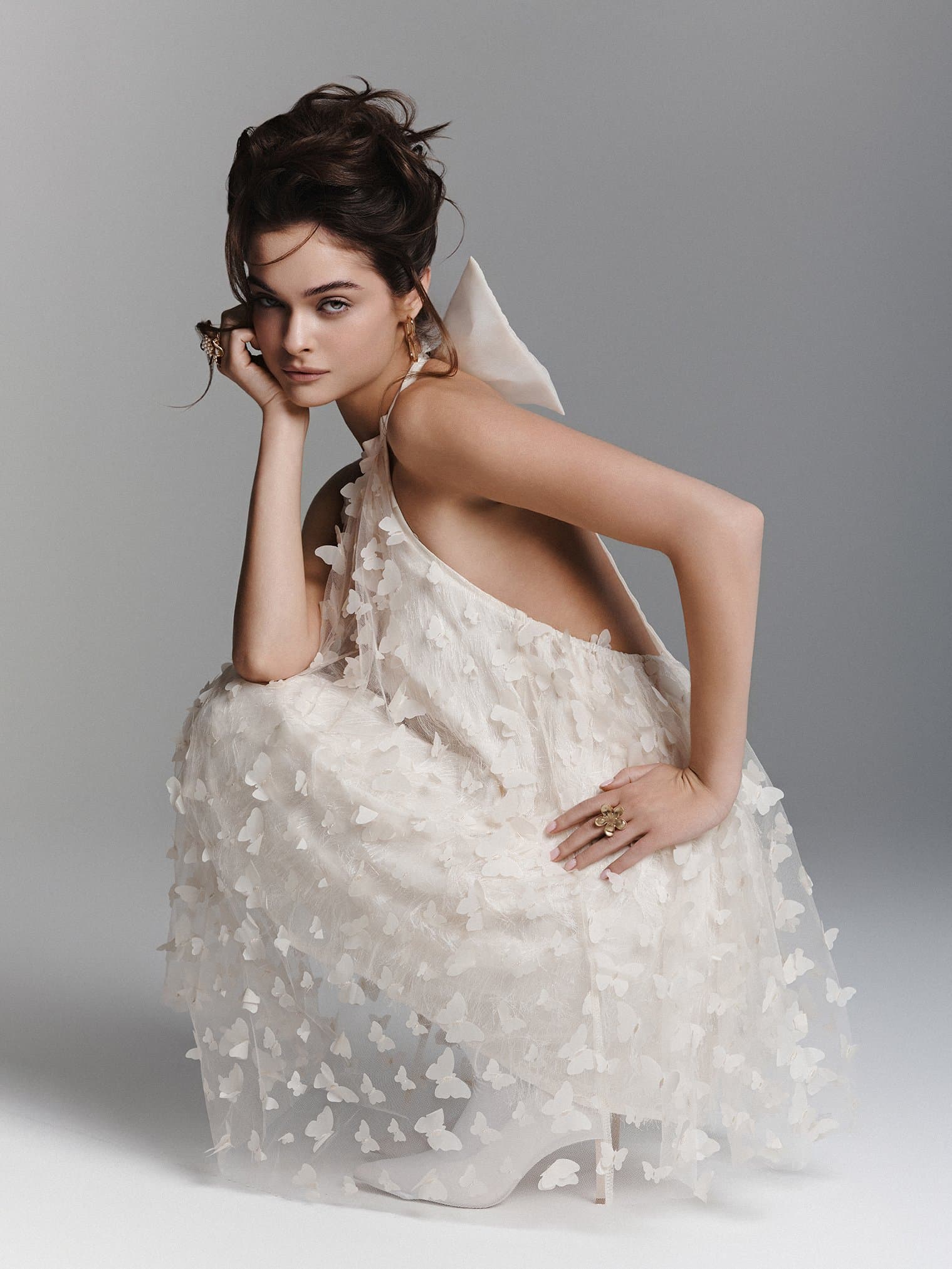 Платье Ines de Santo | Серьги Valentino | Колготки Wolford