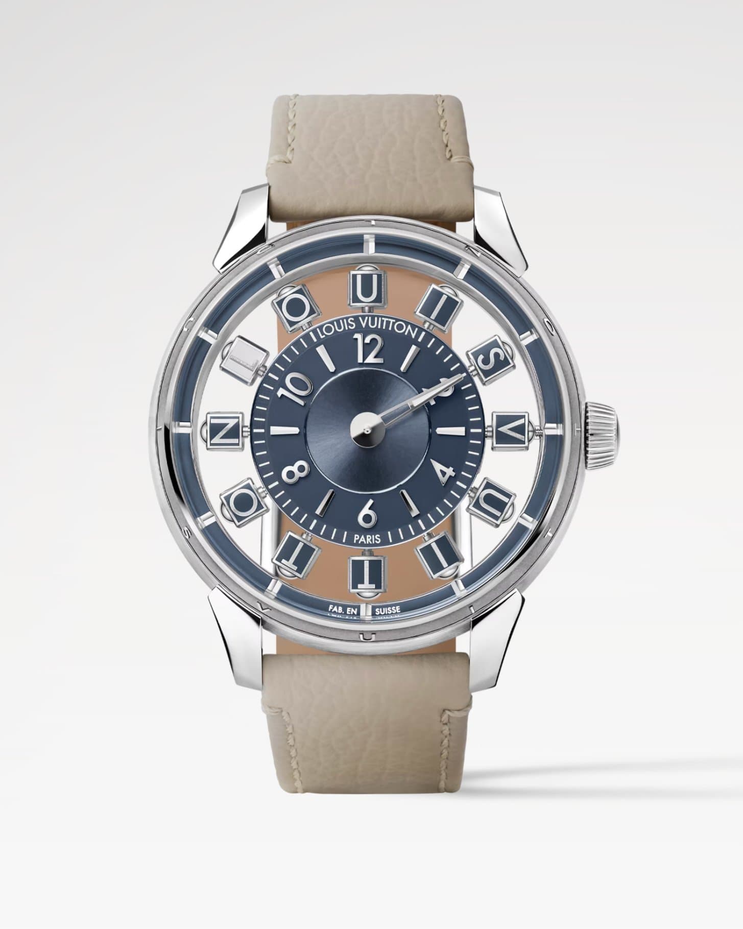 Tambour Taiko Spin Time Air, Automatic, 42.5 mm, White gold