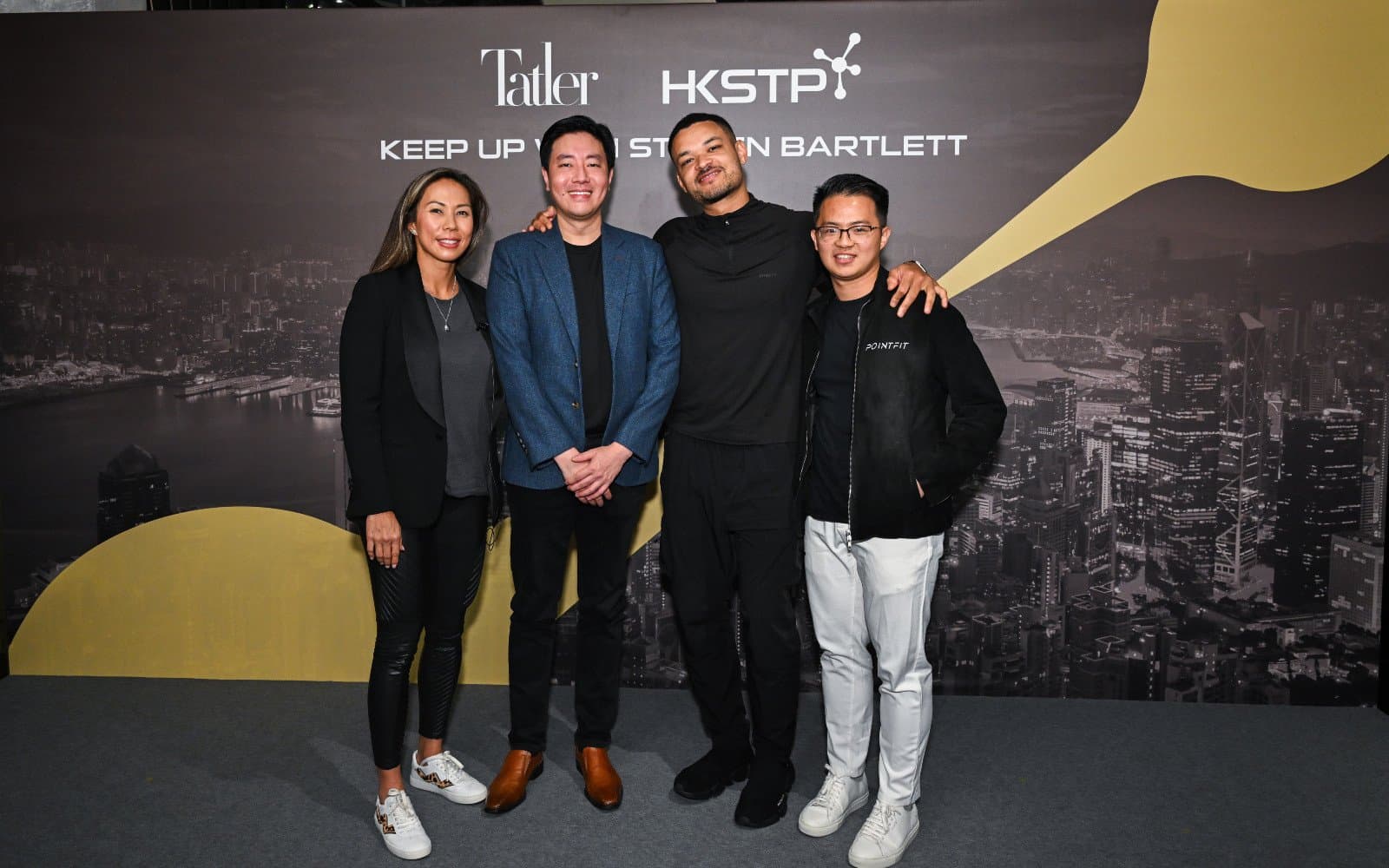 Ламуниер, Ло, Бартлетт и Октавиус позируют для группового фото | Tatler Hong Kong