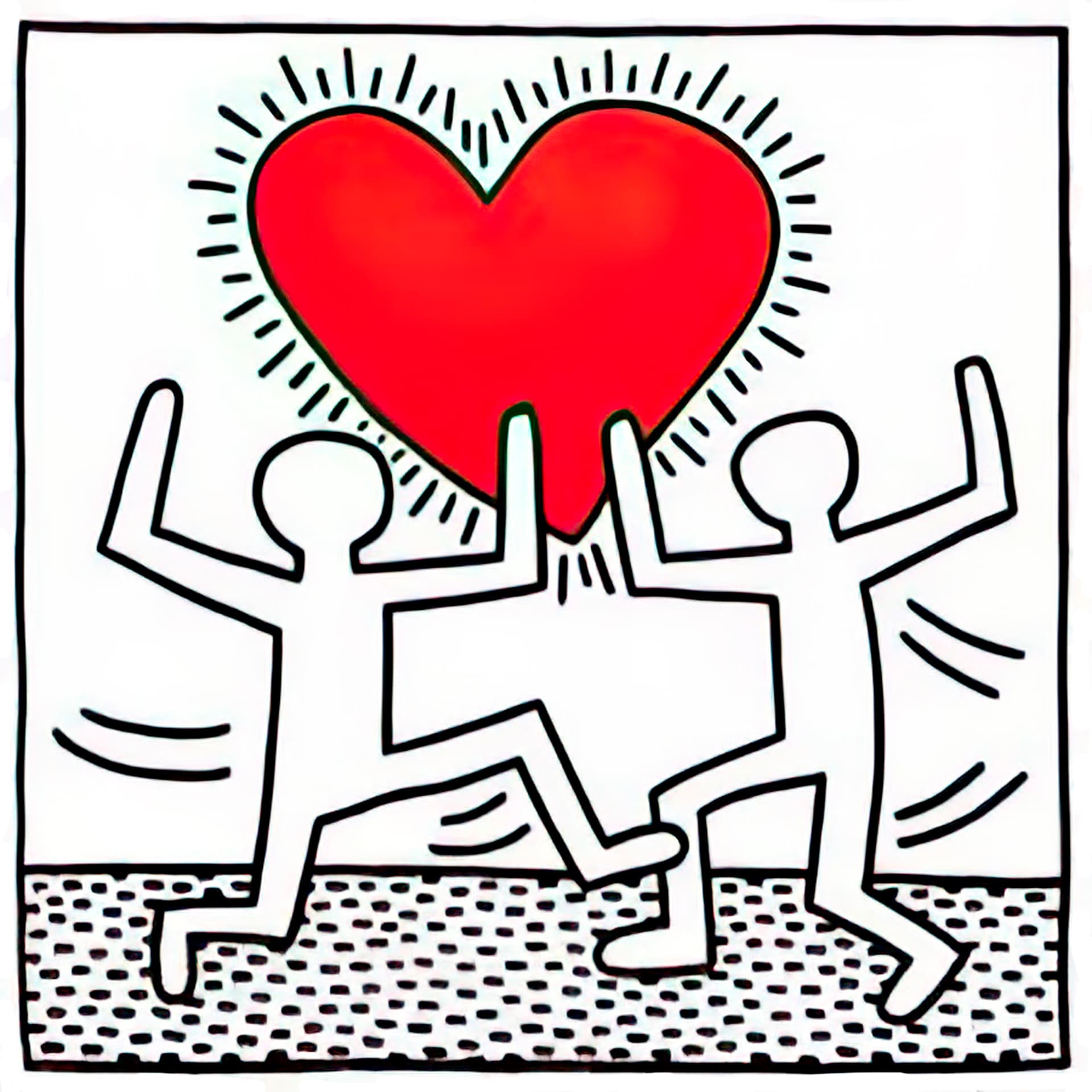 Keith Haring Untitled (Figures with Heart) | Архивы пресс-служб