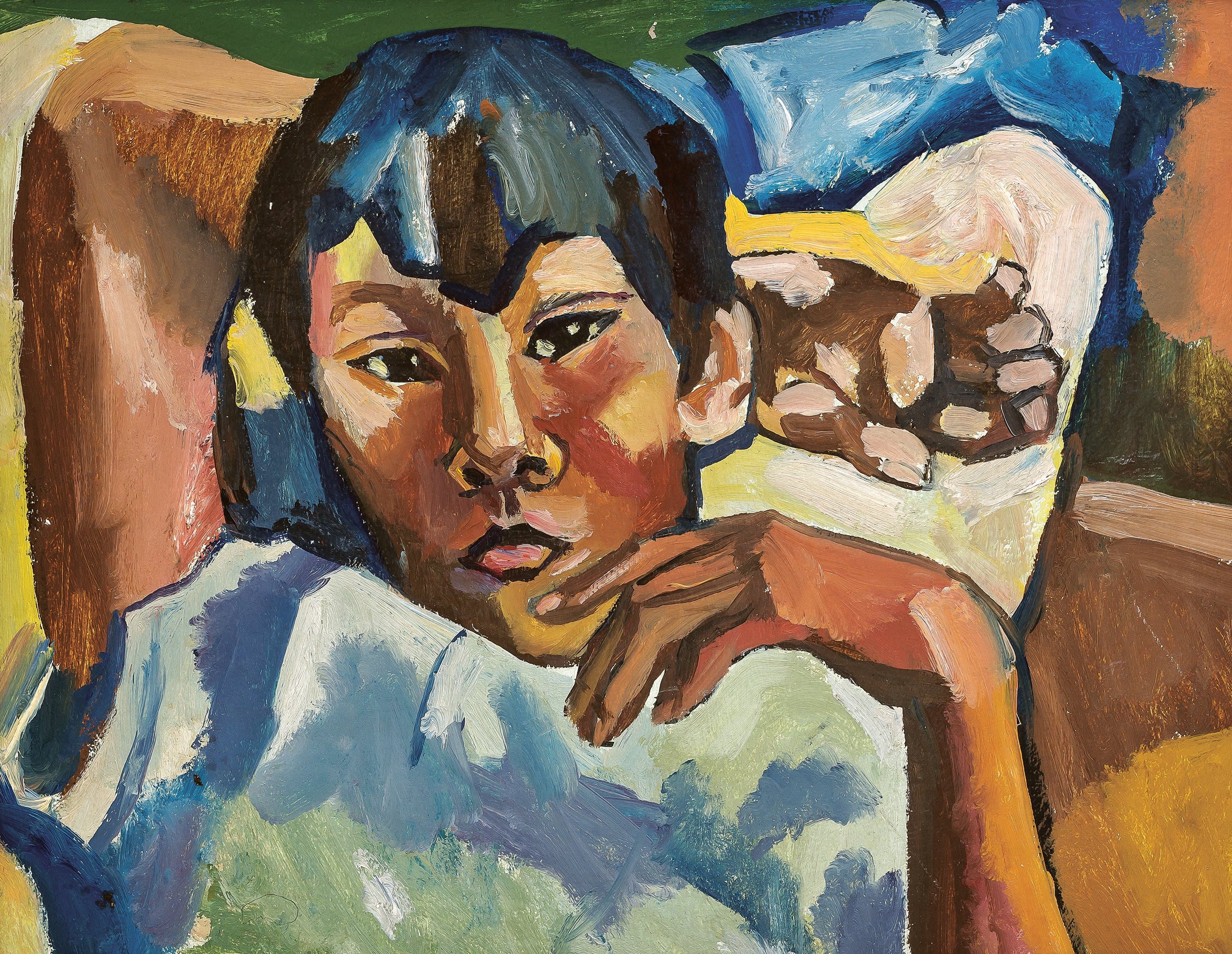 Шаймардан Сариев, «Портрет сына», 1987 год, Collection of Almaty Museum of Arts