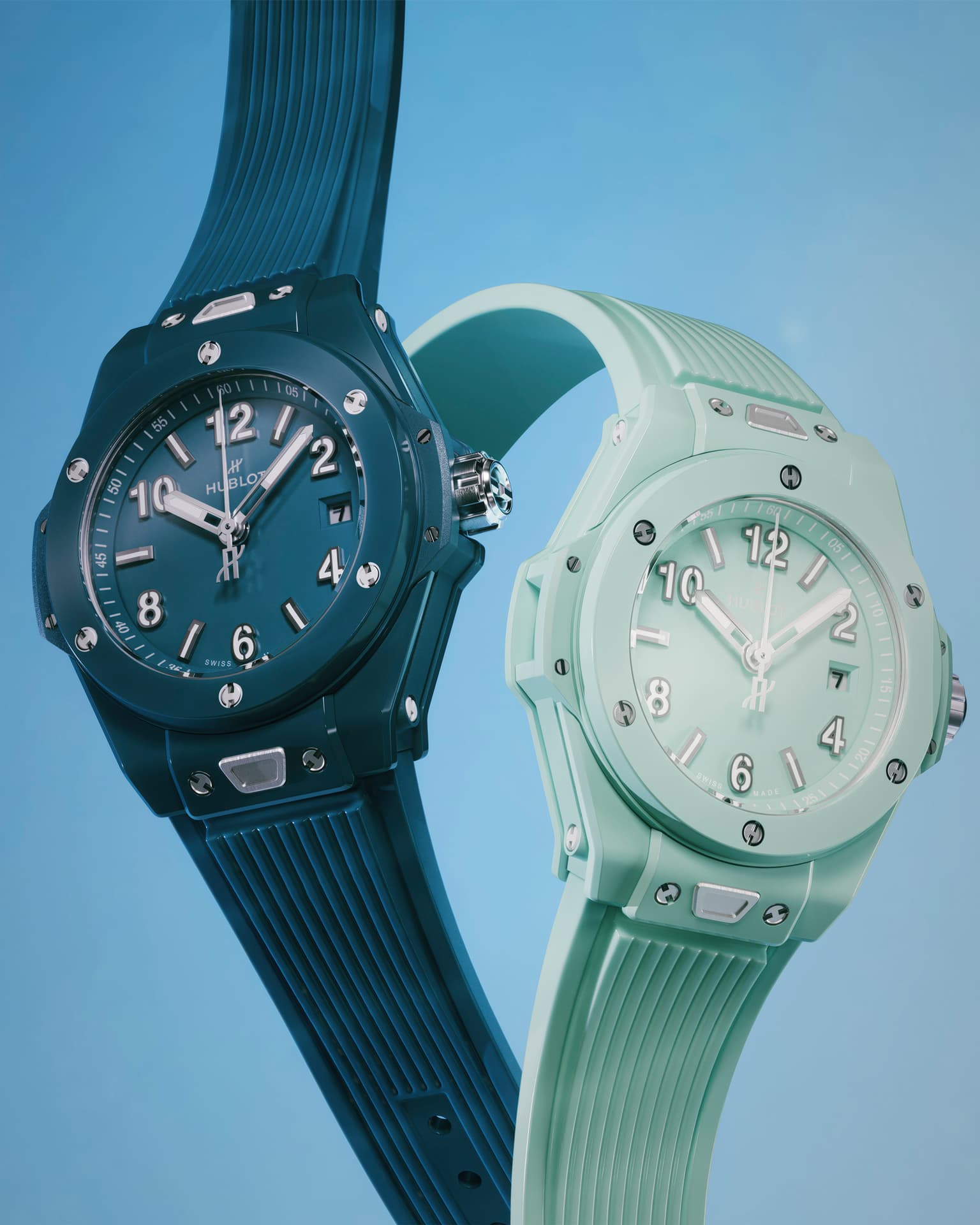 Big Bang Petrol Blue и Mint Green Ceramic | Архив пресс-службы Hublot