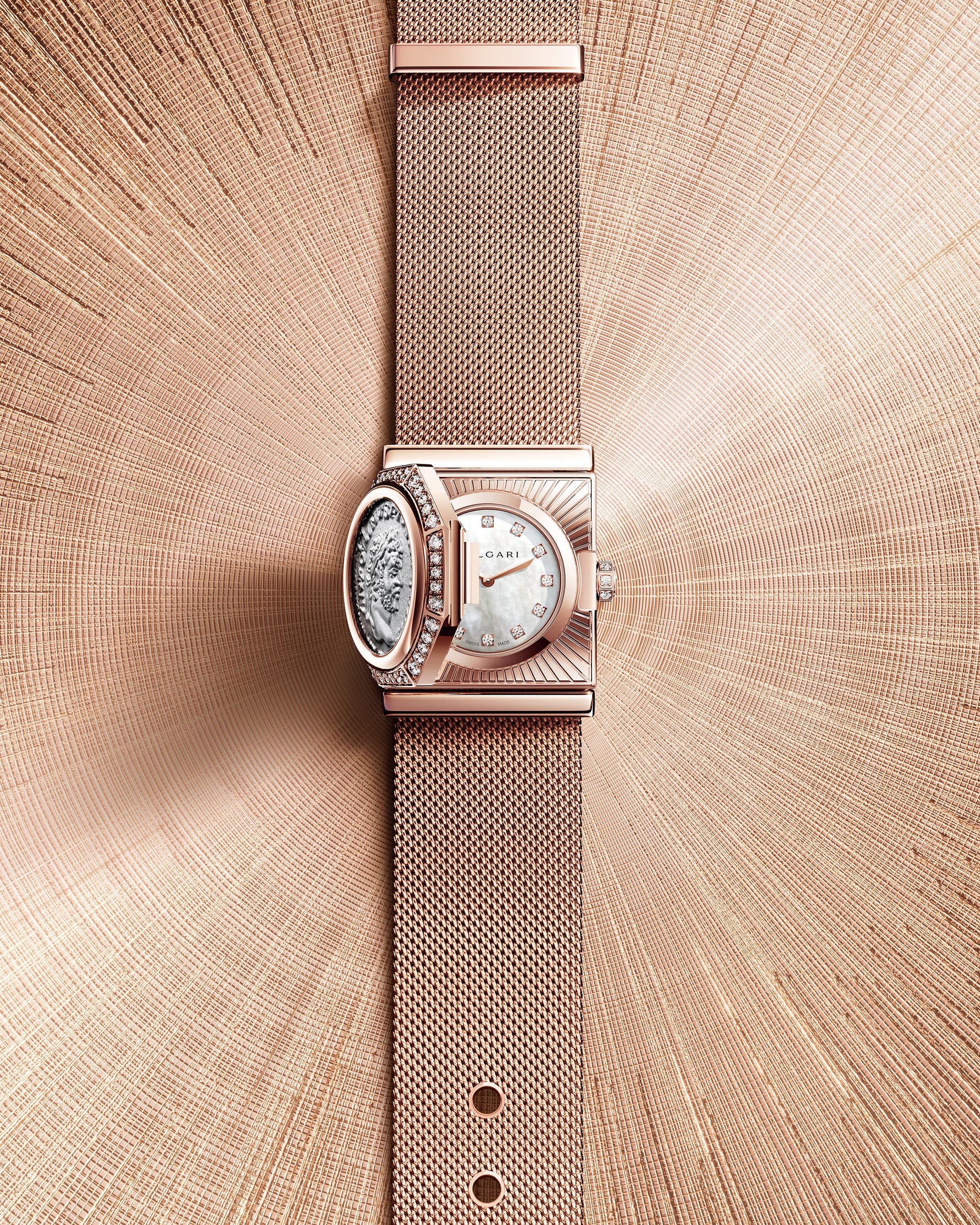 Часы с секретом Bvlgari Maglia Milanese Monete (ref. 104328 и ref. 104385)