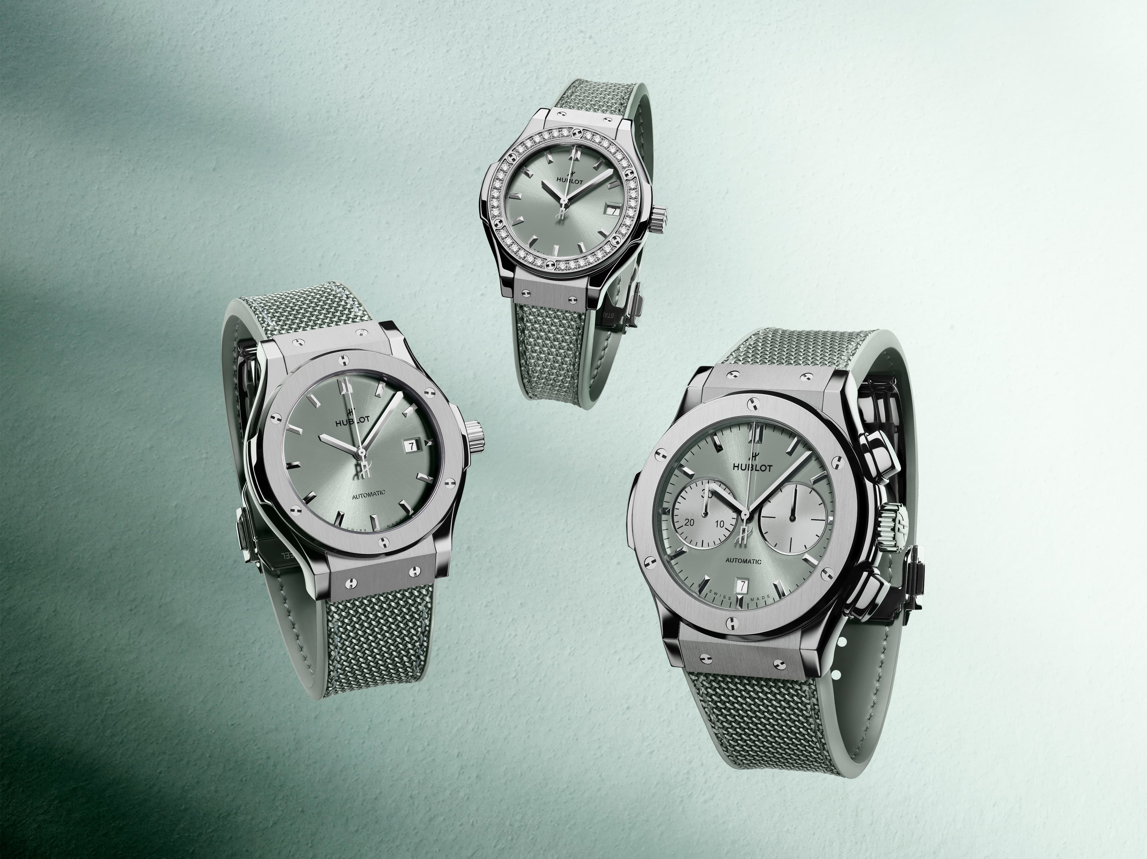 Шалфейно-зеленые Hublot Classic Fusion